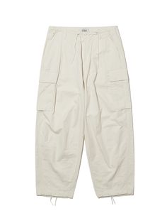 Editor's notesThe heritage jungle pant is a wide fit pant made of bio-washed dense cotton. The pant is breathable and comfy. It features patch flap pockets on the side for utility cargo pants. The hem is adjustable with drawstring and can be styled as both wide pant and jogger pant.- Bio-washed cotton- Elastic waist with drawstrings- Flap patch pocket- Adjustable hem- Wide fit comfy pantMeasurements(in.)XS / S / M / L- Waist: 13.8 in. / 14.8 in. / 15.7 in. / 16.7 in.- Rise: 13.4 in. / 13.8 in. / White Cotton Cargo Pants With Patch Pockets, Khaki Cotton Parachute Pants With Flap Pockets, Beige Cotton Cargo Pants With Pockets, Beige Cotton Cargo Pants, Beige Cotton Pants With Multiple Pockets, Cotton Cargo Pants With Patch Pockets, Beige Cotton Parachute Pants With Patch Pockets, Cotton Parachute Pants With Flap Pockets, Beige Cotton Parachute Pants With Side Pockets