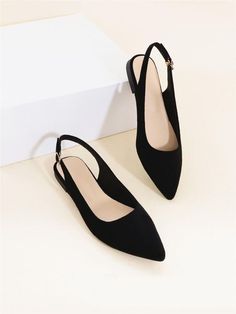 Pretty Sandals, Work Shoes Women, Slingback Flats