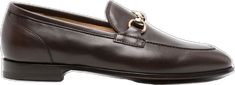 Loafers Brown, Stacked Heel, Leather Slip Ons, Leather Loafers, Calf Leather, Fashion Branding, Loafers, Slip On, Heels