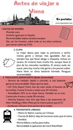 an info sheet with the words in spanish and english