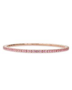 Extensible 18K Rose Gold Pink Sapphire Stretch Tennis Bracelet Rose Gold Pink, Fashion Wishlist, Pink Bracelet, Tennis Bracelet, Bracelet Stack, Pink Sapphire, 18k Rose Gold, Tennis, Jewelry Accessories