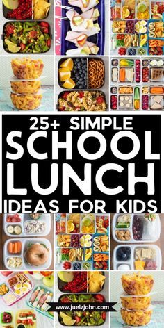 25 simple school lunch ideas for kids