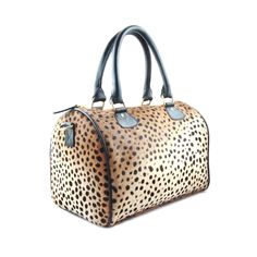 Duffle-Crossbody Shoulder Genuine Calf Hair Leopard Print Bag – The Artisan & Company Leopard Print Bag, Leopard Outfits, Clare Vivier, Animal Bag, Leather Duffle Bag, Barrel Bag, Leather Duffle, Pretty Stuff, Wild Things