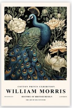 the cover of william morris's book, cotton prints exhibition