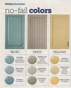 an advertisement for kitchen cabinets and doors with different colors on the front, back and sides