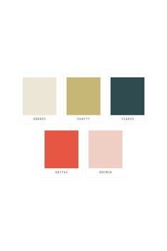 four different shades of paint on a white background, with the same color as each other