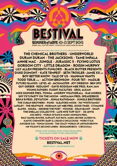 the festival poster for bestival, which is being held in london on may 25