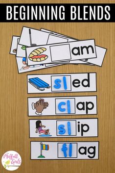 the beginning blends and ending sounds are used to help students learn how to read