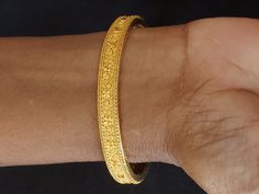 22 Karat Gold Bangles - Set of 2 (1 Pair)   - 235-GBL1386 - in 46.400 Grams for USD $3637.19. 
Made in India by Totaram Jewelers Online this product is in Gold - 22 Karat BIS Hallmark 916 KDM Gold  & is an excellent gift for Adult - Women. Ships fully insured with secured guaranteed delivery for free with your order over $250 from New Jersey USA & comes with 30 days exchange policy. Festive 22k Gold Round Bracelet, Gold Temple Jewelry Bangle For Anniversary, Traditional Gold Bracelet For Anniversary And Festivals, Festive Yellow Gold Bangle For Anniversary, Gold Bracelets For Diwali And Formal Occasions, Traditional Yellow Bangle For Formal Occasion, Formal Yellow 22k Gold Bangle, Elegant 22k Gold Bangle For Diwali, Formal Yellow Gold Bangle For Festivals