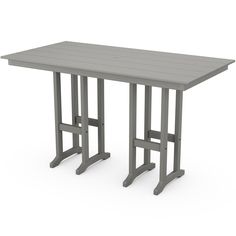 an outdoor table with two legs on the top and one leg extended to the side