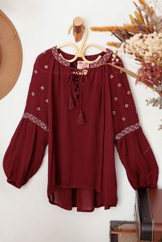 ♡ Look effortlessly stylish in our Ethnic Boho Embroidered Front Tie Girls Top. With its unique embroidered detailing and trendy front tie, this top will elevate your outfit to the next level. Designed for comfort with long sleeves, it's perfect for any occasion. Embrace your boho side and stand out from the crowd! ♡ Item Feature: ethnic boho, embroidered, front tie, long sleeve, light weight, beaded, festival, chic, stylish. Pool Party Wear, Denim Skirt Fashion, Festival Chic, Plus Size Romper, Fall Winter Dresses, Girls Top, Winter Outerwear, Scarf Poncho, Fall Skirts