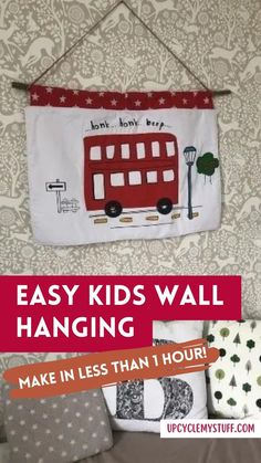 easy kids wall hanging made in less than 1 hour