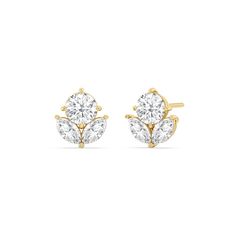 Designed with dainty perfection, these earrings pay homage to the timeless allure of the delicate tulip. The Tulip Studs feature an understated look with subtle brilliance that transcends fleeting trends. This is a pair you'll wear in abundance and cherish for years to come. Classic Marquise White Gold Bridal Earrings, Elegant Diamond Earrings With Timeless Design, Elegant Timeless Diamond Earrings For Anniversary, Timeless Brilliant Cut Bridal Earrings, Timeless Bridal Earrings With Prong Setting, Classic Yellow Gold Bridal Earrings, Classic Marquise Diamond Earrings For Formal Occasions, Classic Marquise Diamond Earrings For Formal, Classic White Marquise Diamond Earrings