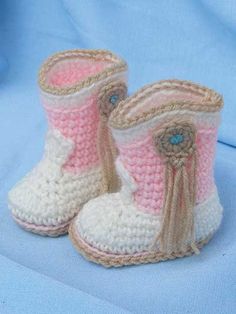 baby cowboy boots via annie's crochet catalog