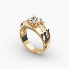 Timelessly sophisticated, this engagement ring is crafted from 14k yellow gold and boasts an elegant brushed finish. The center setting is ready to hold your chosen round, cushion, princess (prince), emerald-cut, radiant, or oval diamond, and channel-set diamonds add intricate sparkle. Please note: Images and product details reflect a 1 carat center stone. Width may vary based on center shape and size. Channel Engagement Ring, Channel Engagement Rings, Design Your Own Ring, Round Cushion, Blue Nile, Channel Set, Oval Diamond, Engagement Ring Settings, Gold Design