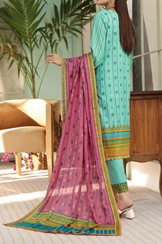 DESCRIPTION: TOP QUALITY THREE PIECE PRINTED LAWN DRESS WITH LAWN DUPATTA 2.75 Mtr Printed Lawn Fabric For Shirt. 2.25 Mtr Printed Lawn Dupatta. 2.5 Mtr Printed Trouser NOTE: Due to use of heavy flashlights while photo shoot, actual color of dress will vary 10-15% "TO PLACE ORDER ON WHATS'APP " "CLICK HERE" Traditional Silk Dress With Digital Print, Green Georgette Kurta With Printed Motifs, Multicolor Printed Motif Dress In Cambric, Multicolor Cambric Dresses With Printed Motifs, Multicolor Printed Motifs Cambric Dress, Multicolor Printed Cambric Dresses, Multicolor Silk Dress With Dabka, Georgette Dresses With Digital Print, Green Cambric Unstitched Suit With Digital Print