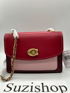 Coach Parker, Apple Red, Pet Home, Red Apple, Coach Dinky Crossbody, Calf Leather, Sale Items, Color Blocking, Bags Handbags