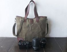 Dslr Camera bag with Insert - waxed canvas tote bag - Hand waxed with genuine leather reinforcements Canvas Shoulder Camera Bag For Daily Use, Canvas Camera Shoulder Bag For Daily Use, Daily Use Canvas Camera Shoulder Bag, Leather Handles Travel Camera Shoulder Bag, Rectangular Canvas Camera Bag For Travel, Travel Canvas Shoulder Bag With Detachable Strap, Canvas Shoulder Bag With Detachable Strap For Travel, Everyday Rectangular Camera Bag With Leather Handles, Leather Handle Camera Shoulder Bag For Daily Use