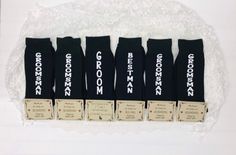 "Groomsmen Gift Socks, Bridesman, Groomsmen Proposal, Groomsmen Socks & Labels, Groomsman Gift, Best Man Gift, Man of Honor, Wedding Day Socks << IF YOU PLACE A RUSH ORDER, THOSE WILL BE \"MANUALLY\" PULLED AND SHIPPED ASAP so please disregard shipping due date >>" Man Of Honor Wedding, Man Of Honor, Groomsmen Socks, Man Of Honour, Best Man Gift, Groomsman Gift, Groomsmen Proposal, Due Date, Groomsmen Gift