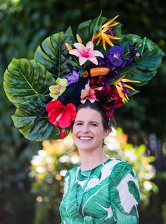 Handmade Flower Headpieces For Royal Ascot Races, Handmade Flower Headpieces For Royal Ascot, Royal Ascot Handmade Flowers Fascinator Hat, Whimsical Hats With Handmade Flowers For Royal Ascot, Handmade Floral Headpiece For Royal Ascot Races, Flower Hat, Adult Tea Party, Funky Hats