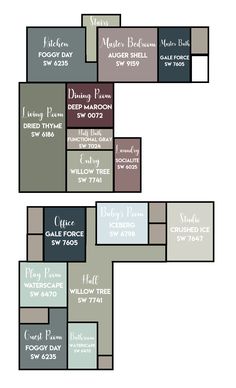 the floor plan for an apartment with multiple rooms