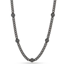 Elevate your streetwear game with our Diamonds by the Yard Chain. Featuring Miami Cuban links dipped in real gold, this chain brings a touch of luxury to your look. Inspired by high-end jewelry, it’s designed to add serious sophistication to any outfit. Perfect for making a bold statement, this piece is a must-have for anyone who values an expensive look. Elegant Black Curb Chain Necklace, Luxury Silver Jewelry With Chain Strap, Luxury Cuban Link Necklace For Everyday Wear, Gunmetal Chain Link Jewelry, Elegant Black Curb Chain Jewelry, Metal Chain Link Necklace For Streetwear, Black Luxury Metal Chain Necklace, Luxury Black Metal Chain Necklace, Adjustable Cuban Link Chain Jewelry For Streetwear