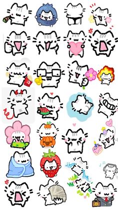 Sticker Doodles Aesthetic, Cute Silly Doodle Ideas, Cute Drawing Patterns, Doodle Cat Drawing, Cute Oc Doodles, Doodle Poster Design, Cute Things To Doodle, Silly Doodles Easy, Hello Kitty Doodles