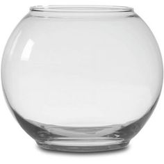 an empty glass vase with water inside it