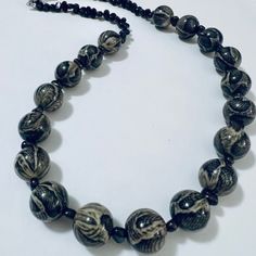 This Piece Have Been Created With A About 20mm Round Acrylic Beads And Fresh Water Pearls. Magnetic Clasp. Handmade Gray Round Bead Jewelry, Handmade Gray Round Beaded Jewelry, Long Necklaces, Fresh Water Pearls, Water Pearls, Magnetic Clasp, Acrylic Beads, Long Necklace, Womens Jewelry Necklace