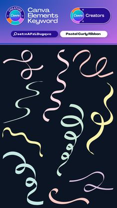 an image of some type of text that is very colorful and has swirly lines on it