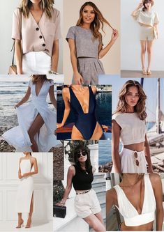 Dramatic Classic Mood Board- The DC who lives in a tropical island : Kibbe Soft Classic Kibbe, Classic Summer Outfits, Classic Summer Dresses, Gym People, How To Have Style, Classic Mood