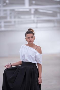 "Maxi Skirt, Plus Size Clothing, Black Maxi Skirt It is easy to wear and it goes well with a lot of different clothes from your wardrobe. The belt is sold separately. Style your skirt with it: http://etsy.me/2au4WvC at no extra shipping charge. The white top is available here: http://etsy.me/2yADnbU. ◈ Stylish and chic fashion is our shared dream! You can be sure that this piece is made with a lot of love and craftsmanship. ◈ S I Z I N G ◈ This item is available from S to XXL. Please, have a loo Edgy Lined Skirt For Summer, Edgy Pleated Skirt For Summer, Summer Pleated Skirt For Alternative Fashion, Edgy Midi Skirt For Summer, Edgy Summer Midi Skirt, Edgy Pleated Summer Skirt, Edgy Asymmetrical Summer Skirt, Black Chic Voluminous Maxi Skirt, Elegant Black Floor-length Maxi Skirt