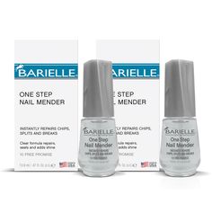 PRICES MAY VARY. Brush On Nail Repair - Barielle One-Step Nail Mender's moisturizing formula providing a perfect foundation base coat for your nail polish, while repairing cracks, splits and breaks. Fingernail Repair for Splits Nail- Helps smooth unevenness and ridges so that polish goes on smoothly and evenly while allowing nail polish to adhere better. Nail Repair Gel for Broken Nails- Acts as a protective barrier to prevent nail polish Color from staining your nails. Barielle One-Step Nail Me Split Nail Repair, Split Nails, Broken Nails, Nail Repair, Damaged Nails, Nail Strengthener, Womens Nails, Perfect Foundation, Base Coat