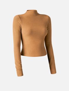 This OGL Rib Crop Top Soft Thermal Brushed Mock Neck Anti-static& Pilling can be worn with pretty much everything and transitions easily from a busy day to a chill night at home. mock-neck Straight hem Rib pattern Brown Stretch Top With Ribbed Cuffs, Fall Mock Neck Top With Ribbed Neckline For Layering, Stretch Ribbed Cropped Sweater For Fall, Versatile Funnel Neck Top With Ribbed Cuffs, High Neck Cropped Sweater For Fall Layering, Trendy High Neck Turtleneck With Ribbed Cuffs, Spring Turtleneck With Ribbed Collar, Casual Fitted Solid Color Turtleneck, Fall Stretch Mock Neck Top With Ribbed Neckline