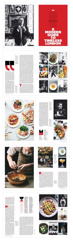 an article is shown in the middle of this page, with images of food on it