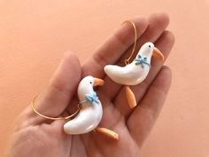 Handmade earrings Goose Earrings, Cottage Core Earrings, Cute Goose, Earrings Cottagecore, Cottagecore Earrings, Cottagecore Jewelry, Earrings Kawaii, Cactus Earrings, Letter Earrings