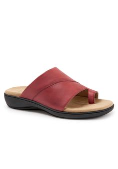 Dynamic lines form the diagonal band of the Regina toe-ring sandal. Regina also features a soft, comfortable footbed and flexible sole.Leather UpperSoft microfiber upper lining LiningRubber OutsoleMicrofiber (Polyester) Footbed1 1/4" Heel heightSlip On Sandal available in sizes N 7-11 M 5-11, 12 W 6-11, 12 WW 6-11, 12 Dynamic Lines, Toe Ring Sandals, Toe Ring, Swimsuits For All, Foot Bed, Slide On, Leather Shops, Casual Sandals, Toe Rings