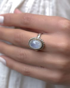 Silver And Stone Jewelry, Moonstone Silver Ring, Silver Ring Stone, Silver Moonstone Ring, Silver Stone Rings, Moon Stone Jewelry, Gemstone Rings Silver, Moonstone Jewellery, Moon Stone Ring