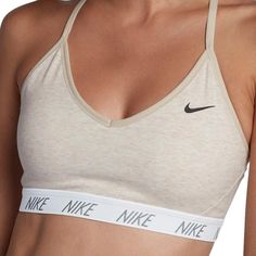 Nike Womens Indy DriFIT VNeck Sports Bra Sand/White/Cool Grey Front Thrift Essentials, Nike Clothes Women, Nike Sports Bra Outfit, Track Clothes, Cute Sports Bras, Nike Women Outfits, Nike Bra, Sports Bra Outfit, Bold Outfits