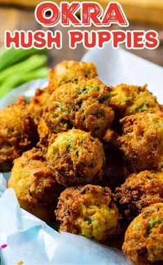 some fried food is in a basket on the table