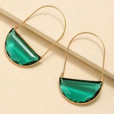 New! Anthropologie Green Emerald Color Clear Minimalist Hoop Gold Plated Earrings Brand New! Gold Plated Comfortable/ Lightweight Good Quality *** Will Be Pack It Safely *** Fast Shipping Bundle & Save Free Shipping!!!!! Other Listings: Jewelry Vintage Anniversary Necklace Ring Bracelet Minimalist Retro Brooch Wedding Classy Holiday Jade Chain Formal 10k 14k 18k 22k Trendy Modern Bride Dangling Karat Christmas Zales Diamond Jewel Charm Forever Thanksgiving Beauty 10kt 14kt New Year, Kendra Scott Minimalist Gemstone Earrings, Green Ear Ring, Vintage Anniversary, Boho Art Deco, Brooch Wedding, Wedding Classy, Minimalist Retro, Anniversary Necklace, Bracelet Minimalist