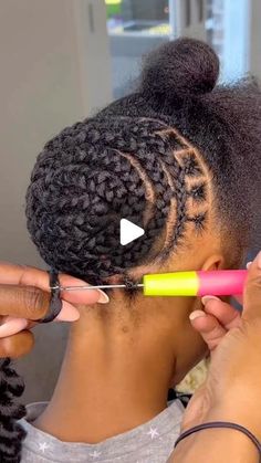 Braiding Updo Styles, Braids And Quick Weave In Back, Crochet Patterns Braids, Black Holiday Hairstyles, Cross Cross Braids Into Bun, Hairstyles For Crochet Braids, Crochet Hair Updo Styles, Best Crochet Braid Pattern, Cornrows In Front Crochet In Back