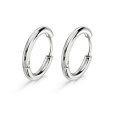 PRICES MAY VARY. 2 Pcs. Thickess: 10 Gauge(2.5mm). Inner Diameter: 12mm(0.47inch). Color: Silver. Used as: stainless steel cartilage earrings for women, earlobe earrings, helix earrings, huggie hoops. For mom, dad, wife, husband, daughter, son, aunt, sister, brother. The ear pin is made of 316L surgical steel for sensitive ears.The round ends of the hoop earrings are polished well, close easily and securely, won't hurt your holes. Gifts for women/men. Small Huggie Earrings Silver/Hinged Piercing Hoop Earrings Men, Earlobe Earrings, Lobe Earrings, Black Earrings Men, Mens Earrings, Men's Earrings, Earrings Men, Earrings For Sensitive Ears, Ear Pin