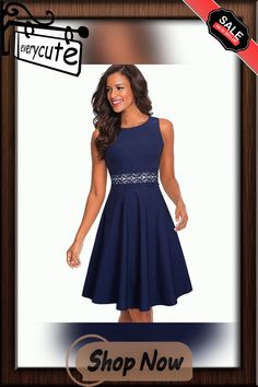 Navy Blue Sleeveless Party Skater Dress Sleeveless Mini Dress For Summer Evenings, Royal Blue A-line Summer Dress, Sleeveless Fit And Flare Prom Dress, Knee-length Sleeveless Dress For Summer Prom, Royal Blue A-line Mini Dress For Party, Royal Blue Stretch Dresses For Party, Royal Blue Stretch Party Dress, Stretch Royal Blue Party Dress, Blue A-line Sleeveless Prom Dress