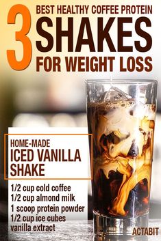 Coffee Protein Shakes, Coffee Protein Shake Recipes, Minuman Starbucks, Bullet Recipes, Iced Coffee Protein Shake Recipe, Eggs Scrambled, Ground Recipes, Iced Coffee Protein Shake