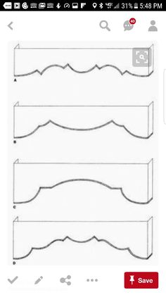 four wavy lines are shown in three different ways, each with one line at the top and