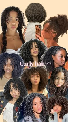 #curlyhair Hair Collage, 3c Hair, Curly Hair Problems, Hair Curls, Cute Curly Hairstyles, Black Princess, Natural Curls Hairstyles