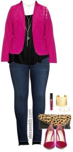 Plus Size Pink Blazer Outfit - Plus Size Date Night Outfit - Plus Size Fashion for Women - alexawebb.com Fashion Blazer Outfits, Plus Size Date, Plus Size Date Night, Pink Blazer Outfit, Plus Zise, Plus Size Pink, 40 Fashion Women, Mode Tips, Plus Size Blazer