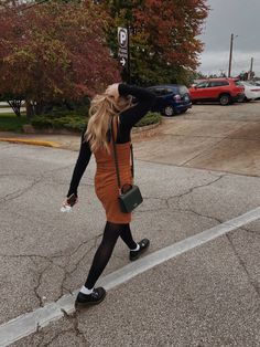 Orange Corduroy Dress, Doc Martens Mary Janes Outfit Plus Size, Dr Marten Polley Outfit, How To Style Doc Marten Maryjanes, Fall Outfits With Mary Janes, Dr Martens Polley Outfit, Doc Marten Mary Janes Outfit, Dr Marten Mary Jane Outfit, Dr Martens Mary Jane Outfit