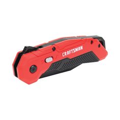 the craftsman knife is red and black